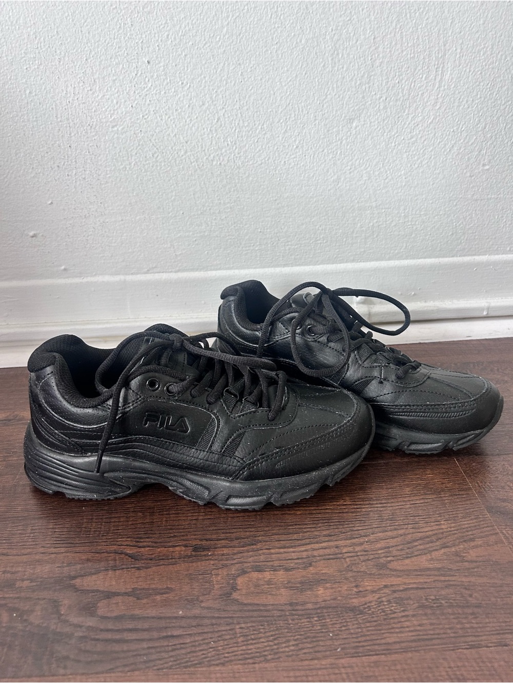 Fila Black Women's Chunky Lace-Up Sneakers